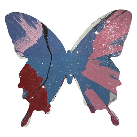 "Blue, Pink Butterfly"